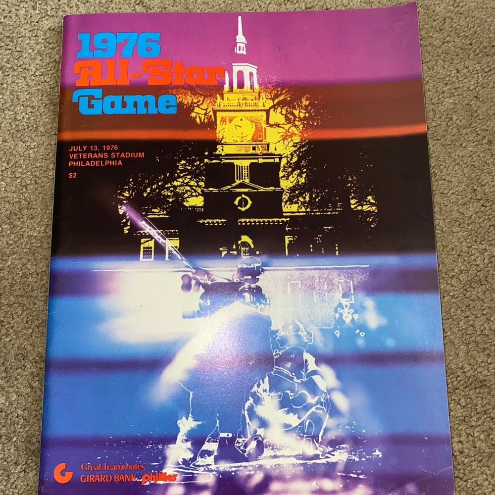 1976 MLB All Star Game Program Philadelphia